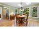 Sunny breakfast nook with skylights and views of the backyard at 4152 Barberry Ne Dr, Roswell, GA 30075