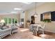 Bright sun room with tile flooring and a vaulted ceiling at 4152 Barberry Ne Dr, Roswell, GA 30075