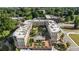Aerial view of the property, featuring a courtyard with walking path and seating at 50 Canton St # 406, Alpharetta, GA 30009