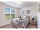 Charming bedroom with a bright window, decorative bedding and accent pieces at 112 Leveret Rd, Locust Grove, GA 30248