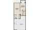 Floor plan displaying garage, living, bedroom and bath space with terrace in a compact and efficient layout at 1127 Provence Ln, Decatur, GA 30033