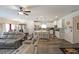 Bright and airy living space with a seamless flow from the kitchen to the living room at 2209 Cedar Place Ct, Snellville, GA 30078
