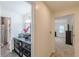 Modern bathroom with double sink vanity, granite countertop, and tiled walk-in shower at 4101 Dunwoody Club Dr # 49, Atlanta, GA 30350