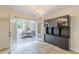 Elegant dining area with access to outdoor patio and stylish built-in at 4101 Dunwoody Club Dr # 49, Atlanta, GA 30350