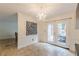 Dining area with a chandelier and french doors leading to outdoor patio at 4101 Dunwoody Club Dr # 49, Atlanta, GA 30350