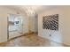 Charming dining area next to kitchen with elegant lighting at 4101 Dunwoody Club Dr # 49, Atlanta, GA 30350