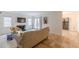 Spacious living room with cozy fireplace and access to outdoor patio at 4101 Dunwoody Club Dr # 49, Atlanta, GA 30350