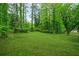 Expansive backyard with lush greenery and mature trees at 1712 Venetian Sw Dr, Atlanta, GA 30311