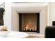 Close up of modern fireplace in a living room with mantle at 490 Mount Paran Rd, Atlanta, GA 30327