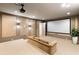 Home theater featuring a large screen, projector and comfortable seating at 490 Mount Paran Rd, Atlanta, GA 30327