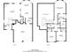 Floorplan showing living room, dining area, kitchen, garage, and bedrooms on the two floors at 4915 Truitt Ln, Decatur, GA 30035