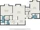 Detailed floor plan showcasing the layout and dimensions of the living spaces and bedrooms at 205 Tuxworth Cir # 205, Decatur, GA 30033