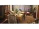 Dining room with wood table and chairs and built in cabinet at 3213 Jamaica Nw Rd, Atlanta, GA 30318