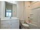 Clean bathroom featuring a vanity with ample counter space and a shower/tub combination for relaxation at 688 Saffron Blvd, Lawrenceville, GA 30045