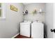 Laundry area with appliances and wire shelving for storage at 5010 Foxberry Ln, Roswell, GA 30075