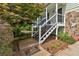 View of steps leading to the front porch and door of the residence at 21 Collins Dr, Douglasville, GA 30134
