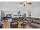 Open-concept living area featuring hardwood floors connecting the living and dining area at 21 Collins Dr, Douglasville, GA 30134
