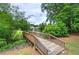 Scenic wooden bridge leading to a tranquil lake surrounded by lush greenery and upscale lakeside homes at 3186 Sail Winds Nw Dr, Acworth, GA 30101