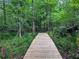 Wooden boardwalk path winding through a lush, green forest setting at 4790 Epps Ln, Cumming, GA 30040