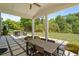 Inviting covered patio featuring tile flooring and an outdoor dining area, perfect for entertaining at 3525 Brynhurst Dr, Cumming, GA 30028