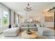 Spacious living room with a large sectional sofa and views of the kitchen at 3525 Brynhurst Dr, Cumming, GA 30028