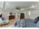 Large primary bedroom with hardwood floors, a ceiling fan, and ample closet space at 3939 Soft Wind Ter, Buford, GA 30518