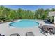 Community pool with plenty of chaise lounges, tables, and seating options surrounding the pool at 3939 Soft Wind Ter, Buford, GA 30518