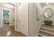 Hallway leads to various rooms and staircase; features hardwood floors and modern decor at 976 Memorial Se Walk, Atlanta, GA 30316