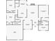 Layout showing spacious rooms, including the primary bedroom and kitchen at 3982 Ivory Gables Pl, Buford, GA 30519