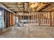 Spacious unfinished basement with an open layout providing great potential for finishing at 1584 Heartland Path, Hoschton, GA 30548