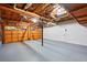 Exposed basement ceiling highlighting the beam structure and unfinished, open layout at 193 Cedar Creek Dr, Dallas, GA 30157