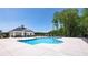 Community pool with a modern design and plenty of lounging space at 305 Duval Dr, Alpharetta, GA 30009