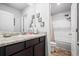 The bathroom features a granite countertop, a toilet, and a shower/tub at 400 Toronto Cir, Hampton, GA 30228