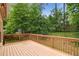 Deck overlooking an overgrown yard at 4481 Mccart Cv, Stone Mountain, GA 30083