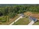 Aerial view showcases new home nestled in landscaped yard with lush green surroundings at 47 Whitley Ct, Dallas, GA 30157