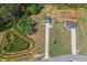 Expansive aerial view of new construction home with long driveway and surrounding land at 47 Whitley Ct, Dallas, GA 30157