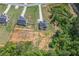 Aerial view showcasing the location of the new home and surrounding properties at 47 Whitley Ct, Dallas, GA 30157