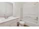 Standard bathroom with shower and tub features a bright vanity with great lighting at 2015 Twelve Oaks Nw Cir, Kennesaw, GA 30144