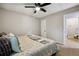 Cozy bedroom with hardwood floors and neutral tones at 4742 West Dr, Forest Park, GA 30297