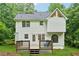 Spacious backyard featuring a charming deck and well-maintained landscaping, perfect for outdoor enjoyment at 2040 Sunrise Cir, Cumming, GA 30040