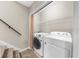 Laundry room with a modern washer and dryer set at 7020 Walnut Mill Lndg, Cumming, GA 30040