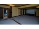 Finished basement with theater screen and recessed lights, perfect for movie nights at 6213 Arnall Nw Ct, Acworth, GA 30101