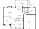Detailed floor plan showcasing the layout of the home, including living room, kitchen, and screened porch at 4876 Sara Creek Way, Sugar Hill, GA 30518