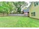 Expansive fenced backyard with lush green grass and mature trees at 1112 Birch Sw St, Atlanta, GA 30310