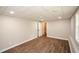 The basement bedroom has a window for natural light and luxury vinyl plank flooring at 30 W Fork Way, Temple, GA 30179
