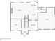A detailed layout of the home featuring a large living room, kitchen, and garage at 602 Jules Crest Ct, Lawrenceville, GA 30045