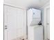 Conveniently stackable washer and dryer maximize space in this bright laundry room at 1087 Longley Nw Ave, Atlanta, GA 30318
