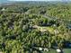 Aerial view of homes nestled amongst the trees near a long winding river and marina at 1875 Bernice Dr, Cumming, GA 30041
