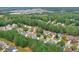 This aerial view shows a well-established residential neighborhood with lush trees and manicured lawns at 3060 Baymount Dr, Lawrenceville, GA 30043