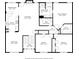 Detailed floor plan showcasing the layout of the home including living room, bedrooms and bathrooms at 995 Chimney Trace Way, Lawrenceville, GA 30045